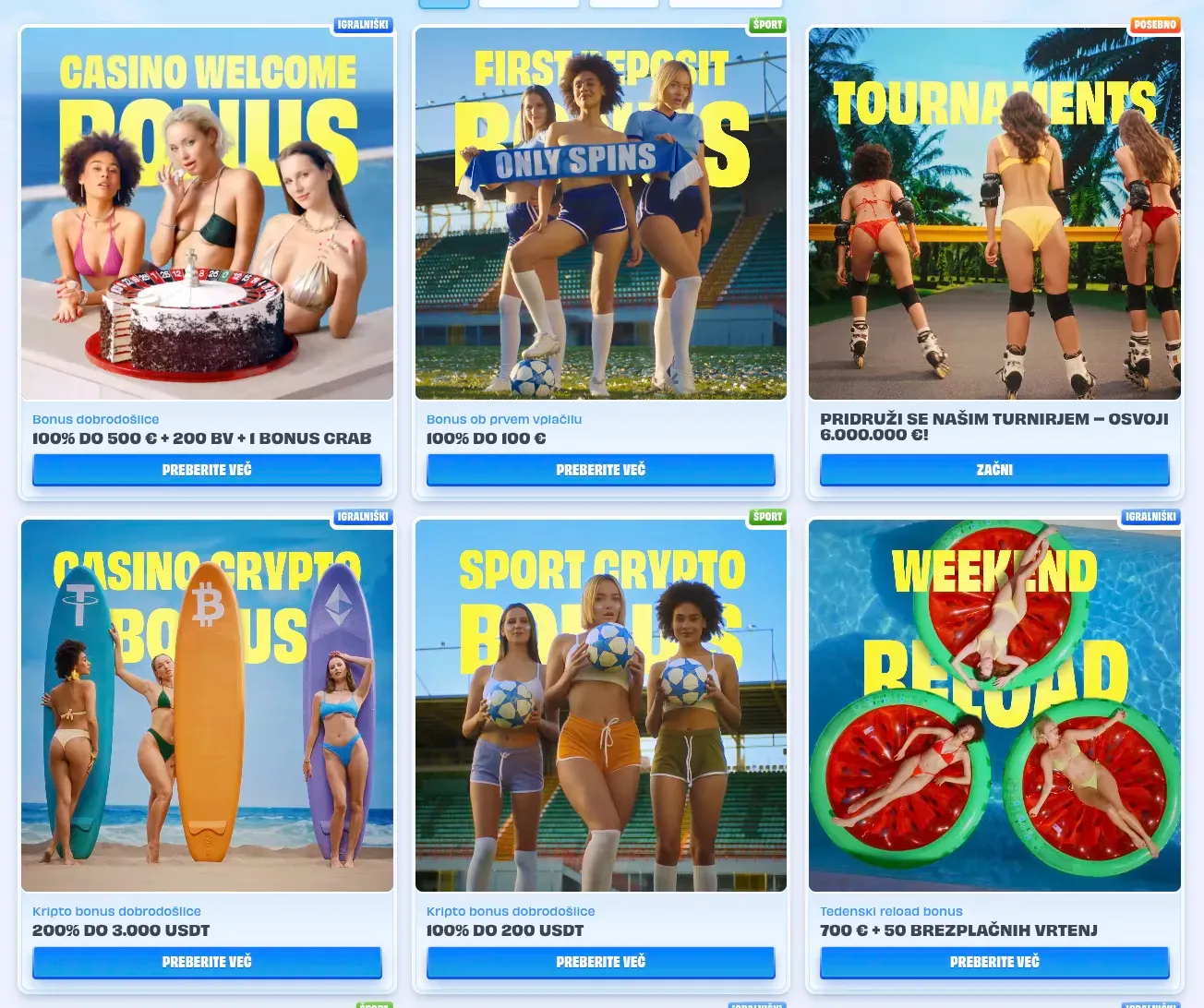 Promocije igralnice Onlyspins